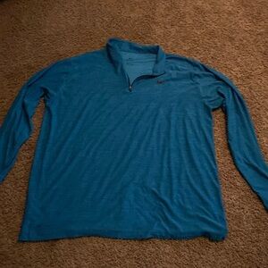 Nike Quarter Zip Teal Golf Pullover - Size XXLT